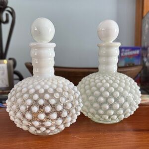 Fenton hobnail bottles